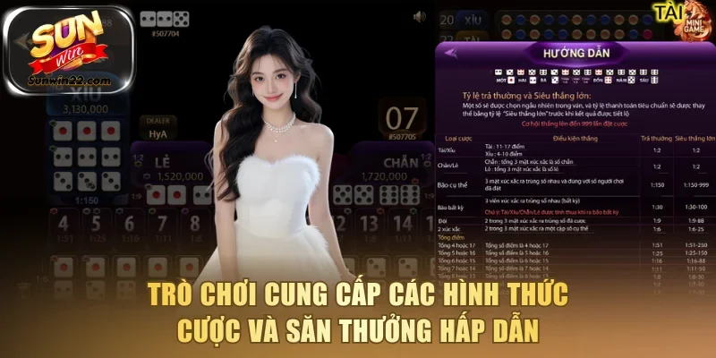 Trò chơi cung cấp các hình thức cược và săn thưởng hấp dẫn